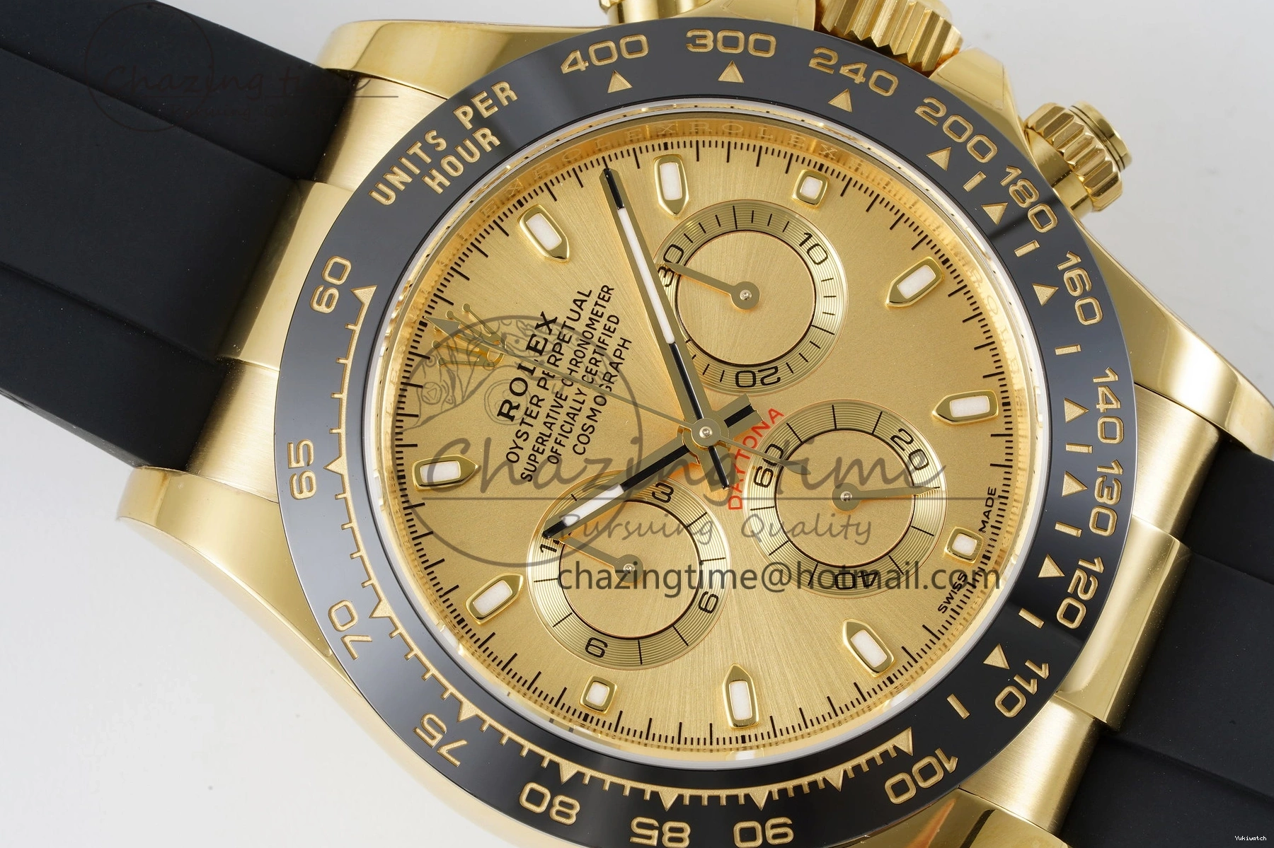 SA4130 Strap Rubber 1:1 Daytona BTF Best 116518 Lume on V2 Dial Oysterflex Edition YG 0523